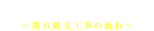 お墓ができるまで ～墓石建立工事の流れ～